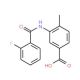 3-[(2-fluorobenzoyl)amino]-4-methylbenzoic acid - chemical structure image