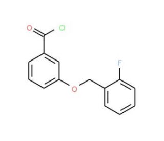 3-[(2-fluorobenzyl)oxy]benzoyl chloride - chemical structure image