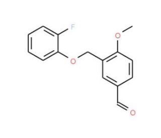 3-[(2-Fluorophenoxy)methyl]-4-methoxybenzaldehyde - chemical structure image