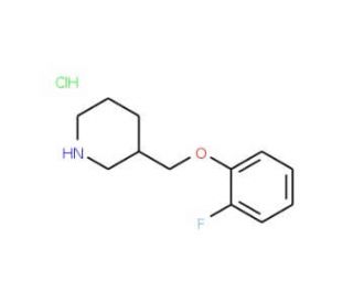 3-[(2-Fluorophenoxy)methyl]piperidinehydrochloride - chemical structure image