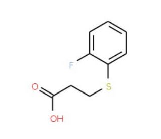 3-[(2-fluorophenyl)thio]propanoic acid (CAS 21243-09-4) - chemical structure image