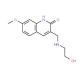 3-[(2-Hydroxyethylamino)-methyl]-7-methoxy-1H-quinolin-2-one - chemical structure image