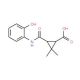 3-{[(2-Hydroxyphenyl)amino]carbonyl}-2,2-dimethylcyclopropanecarboxylic acid - chemical structure image