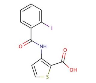 3-[(2-iodobenzene)amido]thiophene-2-carboxylic acid - chemical structure image
