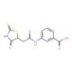 3-{[(2-Mercapto-4-oxo-4,5-dihydro-1,3-thiazol-5-yl)acetyl]amino}benzoic acid - chemical structure image