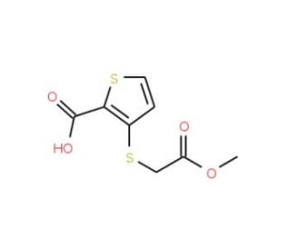 3-[(2-Methoxy-2-oxoethyl)sulfanyl]-2-thiophenecarboxylic acid - chemical structure image