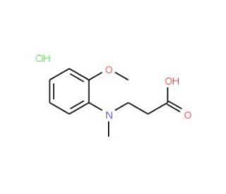 3-[(2-Methoxy-phenyl)-methyl-amino]-propionic acid hydrochloride - chemical structure image