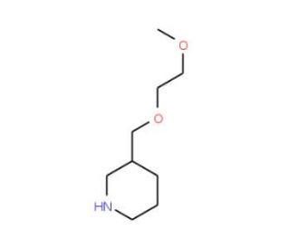 3-[(2-Methoxyethoxy)methyl]piperidine - chemical structure image