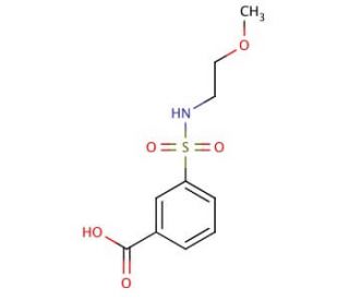 3-{[(2-methoxyethyl)amino]sulfonyl}benzoic acid - chemical structure image