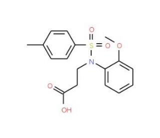 3-{(2-methoxyphenyl)[(4-methylphenyl)sulfonyl]amino}propanoic acid (CAS 103687-96-3) - chemical structure image