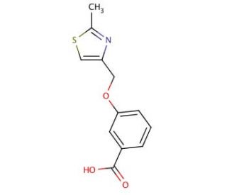 3-[(2-methyl-1,3-thiazol-4-yl)methoxy]benzoic acid - chemical structure image