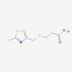 3-{[(2-methyl-1,3-thiazol-4-yl)methyl]thio}propanoic acid - chemical structure image