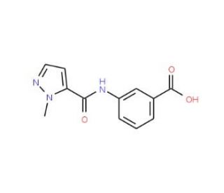 3-[(2-Methyl-2H-pyrazole-3-carbonyl)-amino]-benzoic acid - chemical structure image