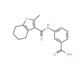 3-[(2-Methyl-4,5,6,7-tetrahydro-benzofuran-3-carbonyl)-amino]-benzoic acid - chemical structure image