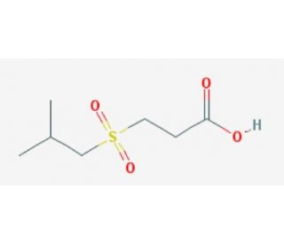 3-[(2-methylpropane)sulfonyl]propanoic acid - chemical structure image