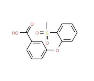 3-[(2-Methylsulfonyl)phenoxy]benzoic acid - chemical structure image