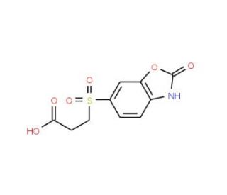 3-[(2-Oxo-2,3-dihydro-1,3-benzoxazol-6-yl)-sulfonyl]propanoic acid - chemical structure image
