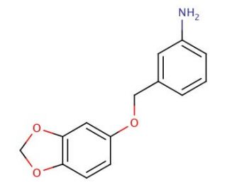 3-[(2H-1,3-benzodioxol-5-yloxy)methyl]aniline - chemical structure image