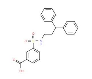 3-{[(3,3-diphenylpropyl)amino]sulfonyl}benzoic acid - chemical structure image