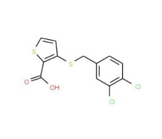 3-[(3,4-Dichlorobenzyl)sulfanyl]-2-thiophenecarboxylic acid - chemical structure image