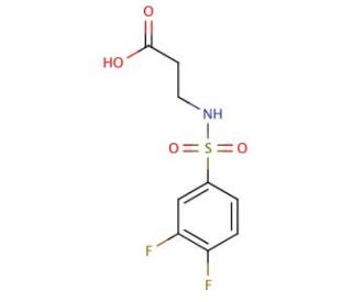3-{[(3,4-difluorophenyl)sulfonyl]amino}propanoic acid - chemical structure image