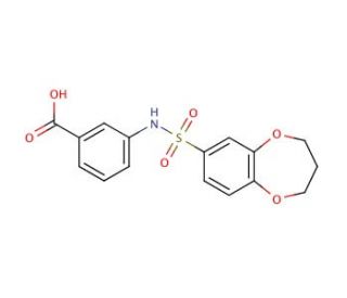 3-[(3,4-dihydro-2H-1,5-benzodioxepin-7-ylsulfonyl)amino]benzoic acid - chemical structure image