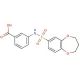 3-[(3,4-dihydro-2H-1,5-benzodioxepin-7-ylsulfonyl)amino]benzoic acid - chemical structure image