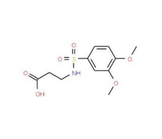 3-{[(3,4-dimethoxyphenyl)sulfonyl]amino}propanoic acid - chemical structure image