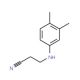 3-[(3,4-dimethylphenyl)amino]propanenitrile (CAS 36034-61-4) - chemical structure image
