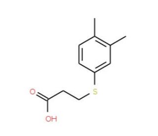 3-[(3,4-dimethylphenyl)thio]propanoic acid (CAS 104216-46-8) - chemical structure image