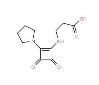 3-[(3,4-Dioxo-2-pyrrolidin-1-ylcyclobut-1-en-1-yl)amino]propanoic acid - chemical structure image