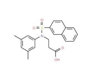 3-[(3,5-Dimethyl-phenyl)-(naphthalene-2-sulfonyl)-amino]-propionic acid - chemical structure image