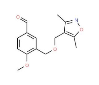 3-{[(3,5-Dimethylisoxazol-4-yl)methoxy]methyl}-4-methoxybenzaldehyde - chemical structure image