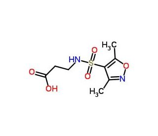 3-{[(3,5-dimethylisoxazol-4-yl)sulfonyl]amino}propanoic acid - chemical structure image