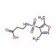 3-{[(3,5-dimethylisoxazol-4-yl)sulfonyl]amino}propanoic acid - chemical structure image