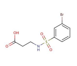 3-{[(3-bromophenyl)sulfonyl]amino}propanoic acid - chemical structure image