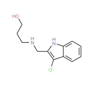 3-[(3-Chloro-1H-indol-2-ylmethyl)-amino]-propan-1-ol - chemical structure image