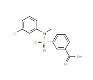 3-[(3-Chloro-phenyl)-methyl-sulfamoyl]-benzoic acid - chemical structure image