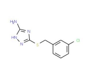 3-[(3-Chlorobenzyl)sulfanyl]-1H-1,2,4-triazol-5-ylamine - chemical structure image