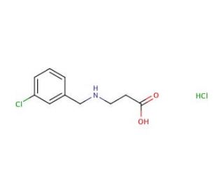 3-{[(3-chlorophenyl)methyl]amino}propanoic acid hydrochloride - chemical structure image