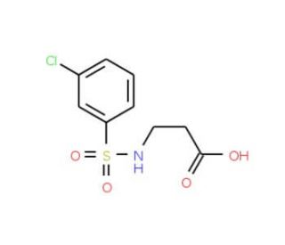 3-{[(3-chlorophenyl)sulfonyl]amino}propanoic acid - chemical structure image