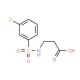 3-{[(3-chlorophenyl)sulfonyl]amino}propanoic acid - chemical structure image