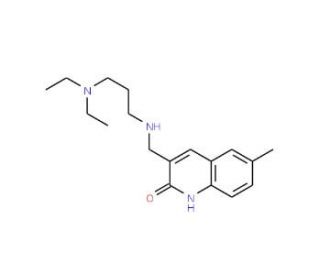3-[(3-Diethylamino-propylamino)-methyl]-6-methyl-1H-quinolin-2-one - chemical structure image