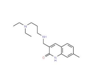 3-[(3-Diethylamino-propylamino)-methyl]-7-methyl-1H-quinolin-2-one - chemical structure image
