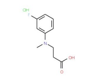 3-[(3-Fluoro-phenyl)-methyl-amino]-propionic acid hydrochloride - chemical structure image