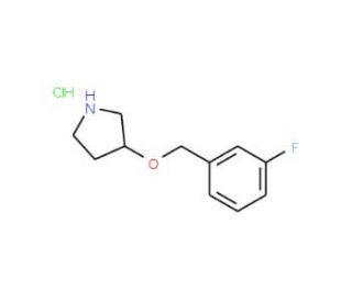 3-[(3-Fluorobenzyl)oxy]pyrrolidine hydrochloride - chemical structure image