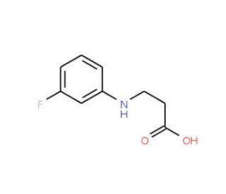 3-[(3-Fluorophenyl)amino]propionic acid (CAS 885275-89-8) - chemical structure image