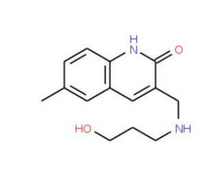 3-[(3-Hydroxy-propylamino)-methyl]-6-methyl-1H-quinolin-2-one - chemical structure image