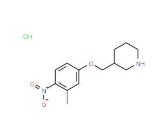 3-[(3-Methyl-4-nitrophenoxy)methyl]piperidinehydrochloride - chemical structure image