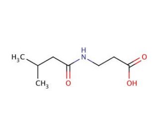 3-[(3-methylbutanoyl)amino]propanoic acid - chemical structure image
